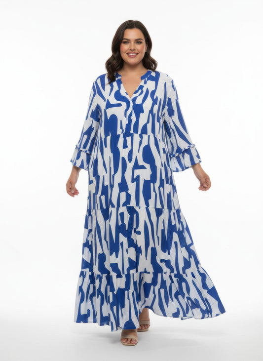 Mlle Gabrielle Plus Size Printed Maxi Dress – product view 1