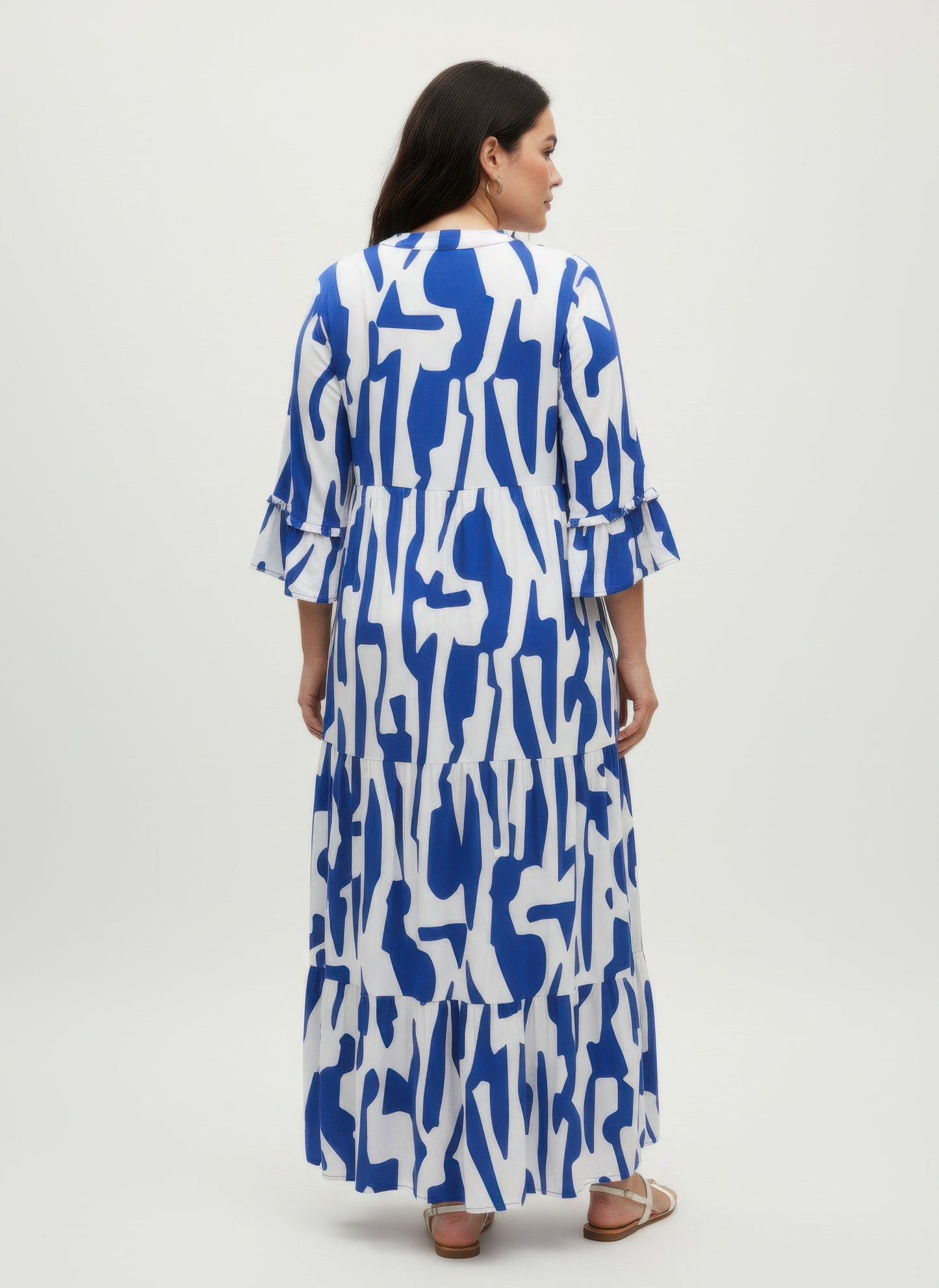 Mlle Gabrielle Plus Size Printed Maxi Dress – product view 3
